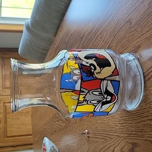 Warner Brothers pitcher and 3 glasses 1994 ( pitcher) and 1999 ( glasses)